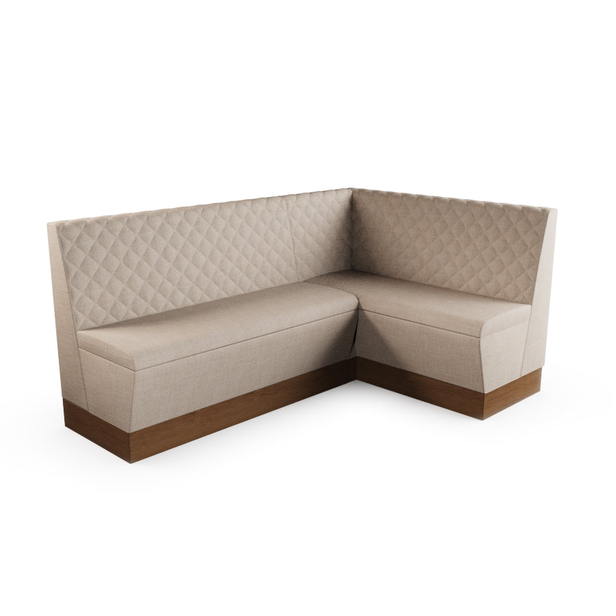 Medium Corner Booth Set - Quilted Back