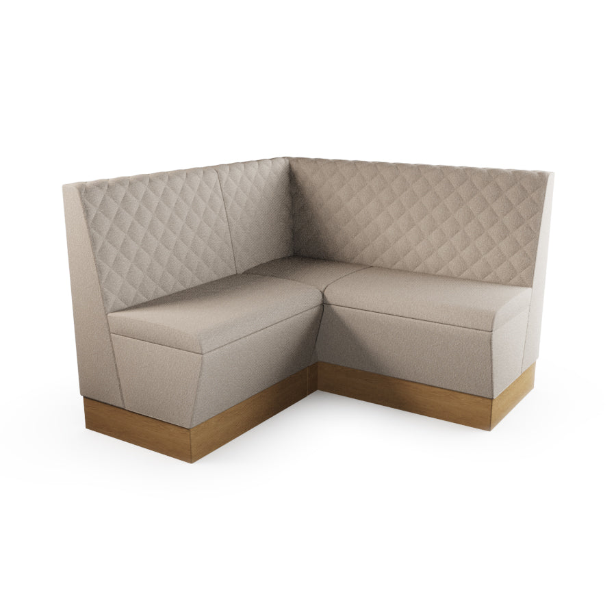 Small Corner Booth Set - Quilted Back