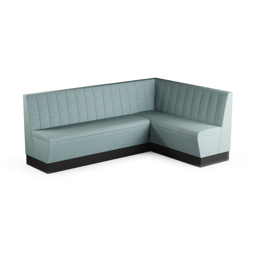Large Corner Booth Set (Extended) - Fluted Back