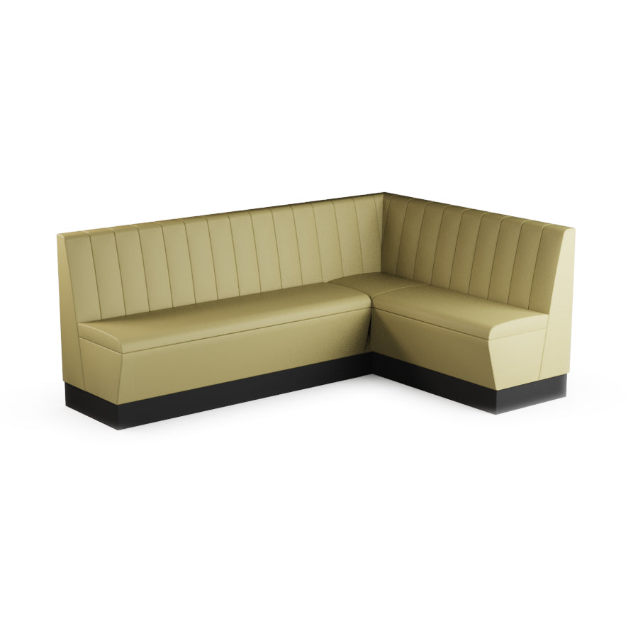 Large Corner Booth Set (Extended) - Fluted Back