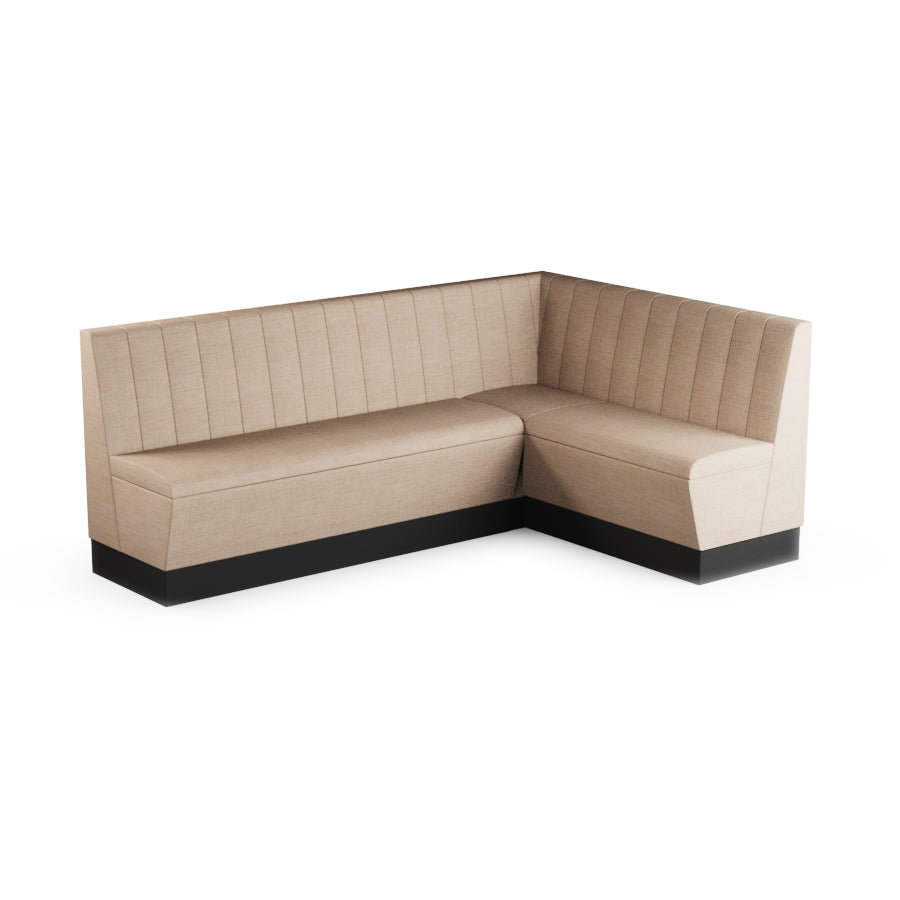 Large Corner Booth Set (Extended) - Fluted Back