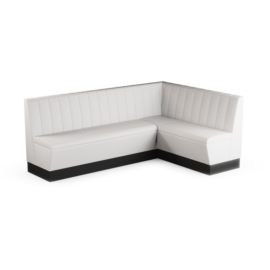 Large Corner Booth Set (Extended) - Fluted Back