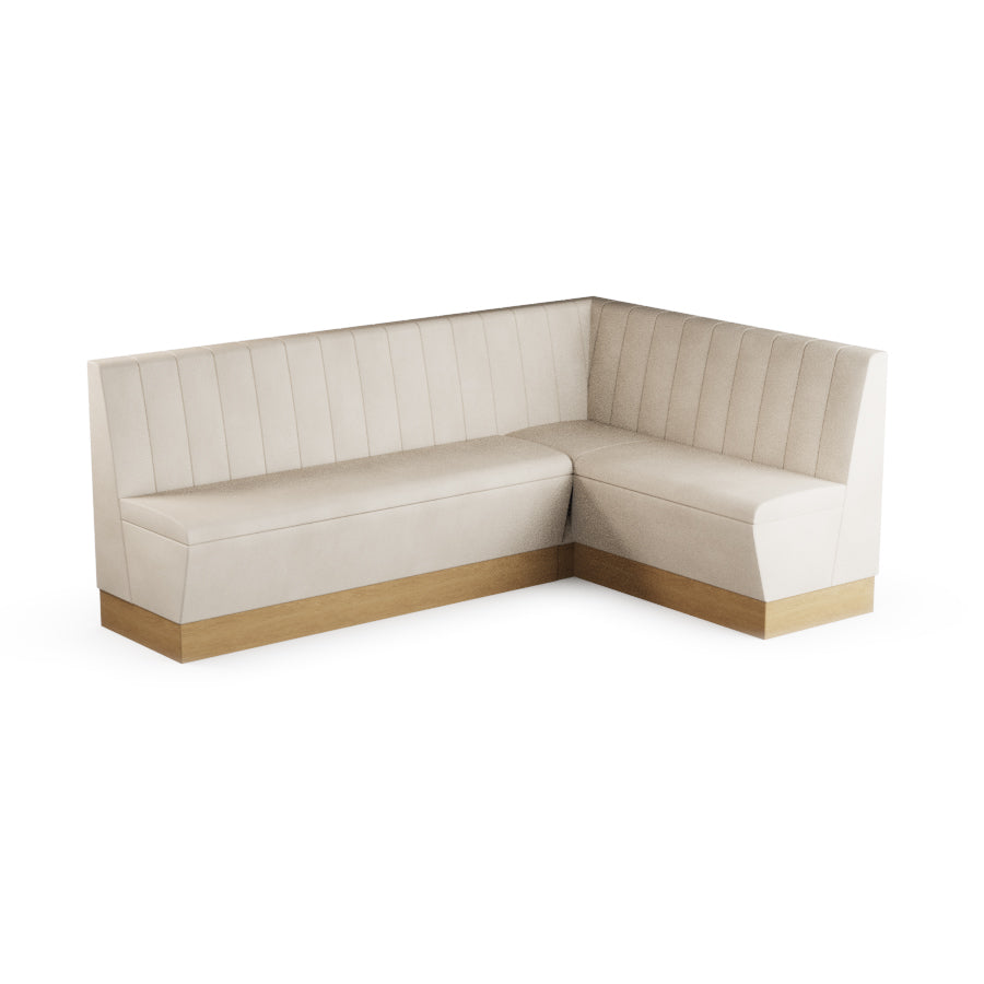 Large Corner Booth Set (Extended) - Fluted Back