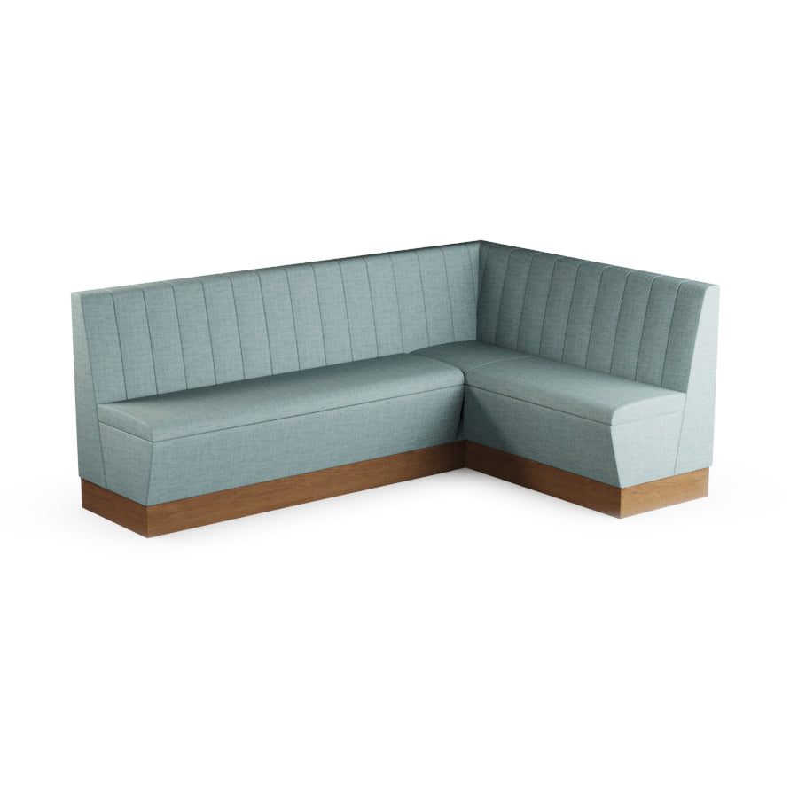 Large Corner Booth Set (Extended) - Fluted Back