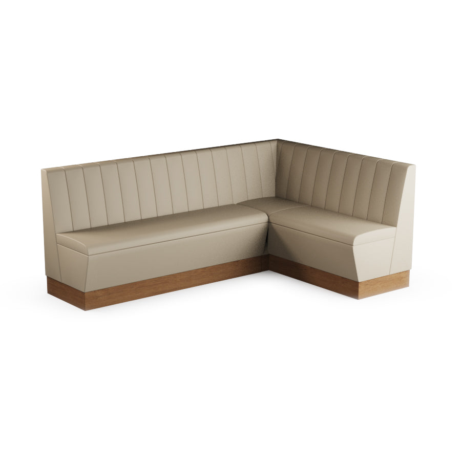 Large Corner Booth Set (Extended) - Fluted Back