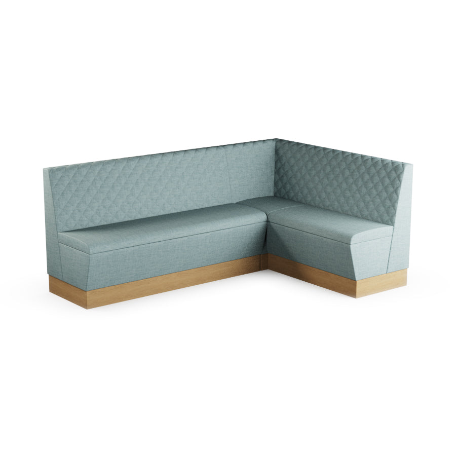 Large Corner Booth Set (Extended) - Quilted Back