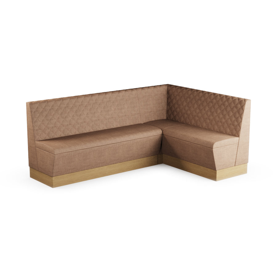 Large Corner Booth Set (Extended) - Quilted Back