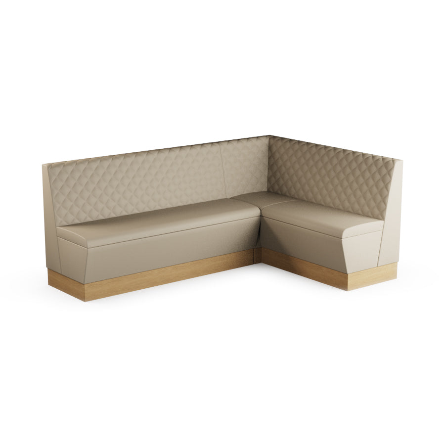Large Corner Booth Set (Extended) - Quilted Back