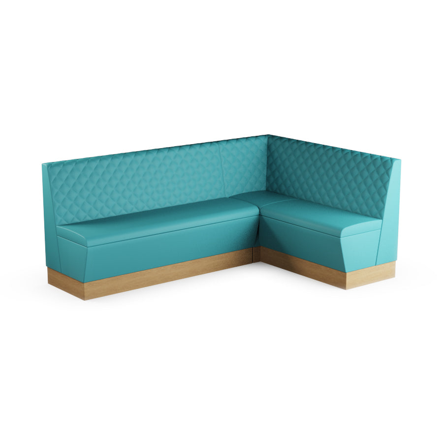 Large Corner Booth Set (Extended) - Quilted Back