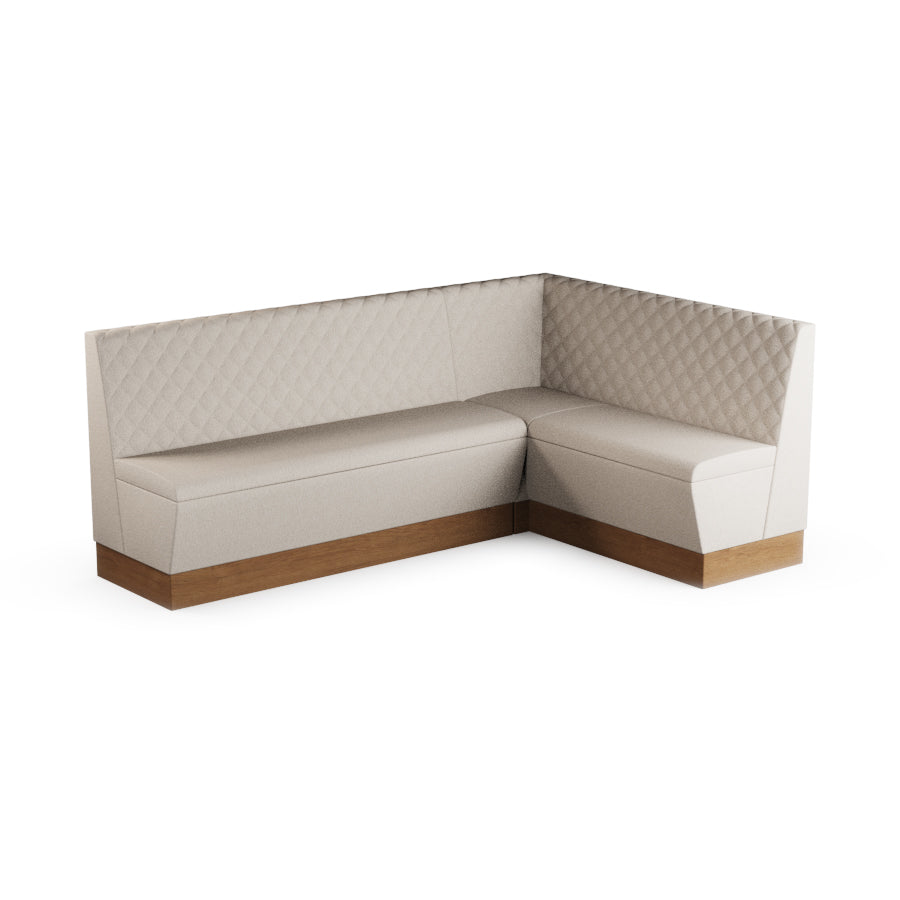 Large Corner Booth Set (Extended) - Quilted Back