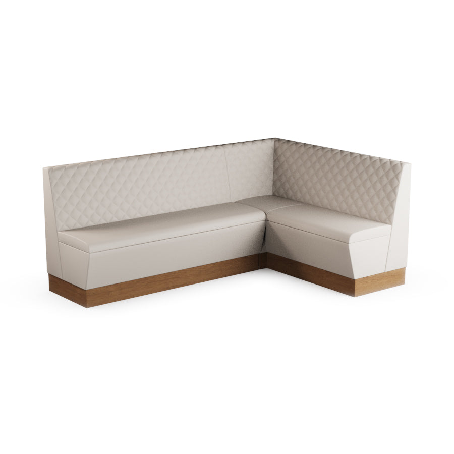 Large Corner Booth Set (Extended) - Quilted Back