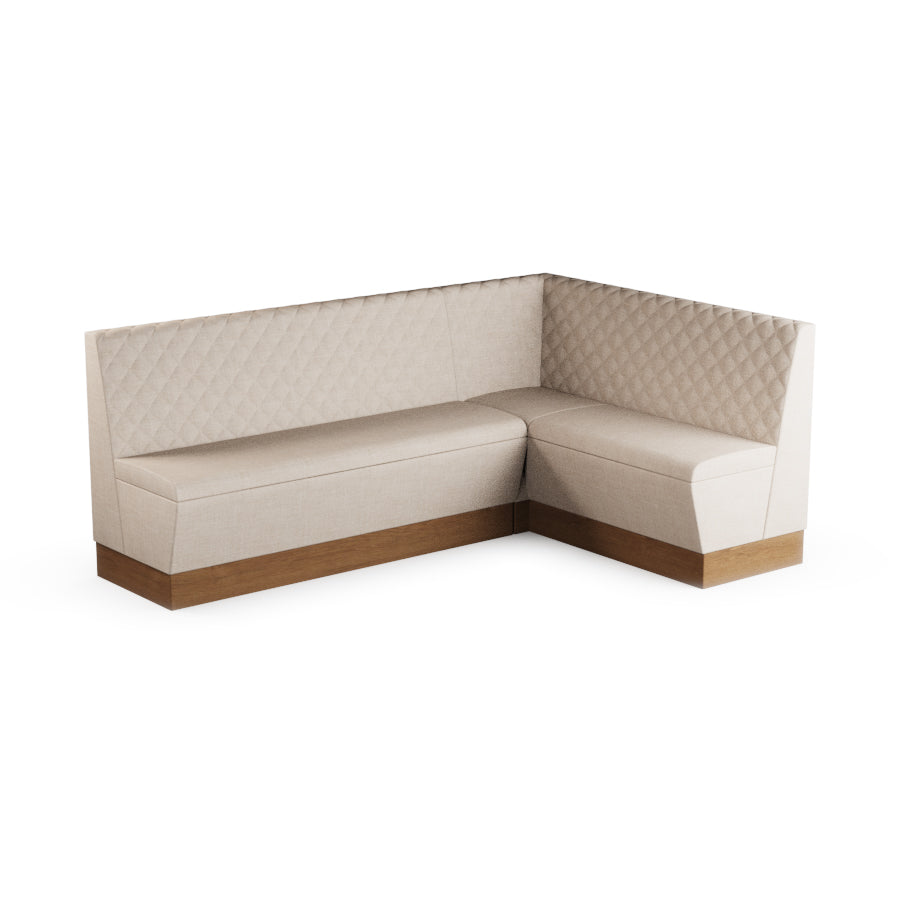 Large Corner Booth Set (Extended) - Quilted Back