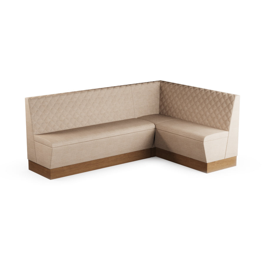 Large Corner Booth Set (Extended) - Quilted Back