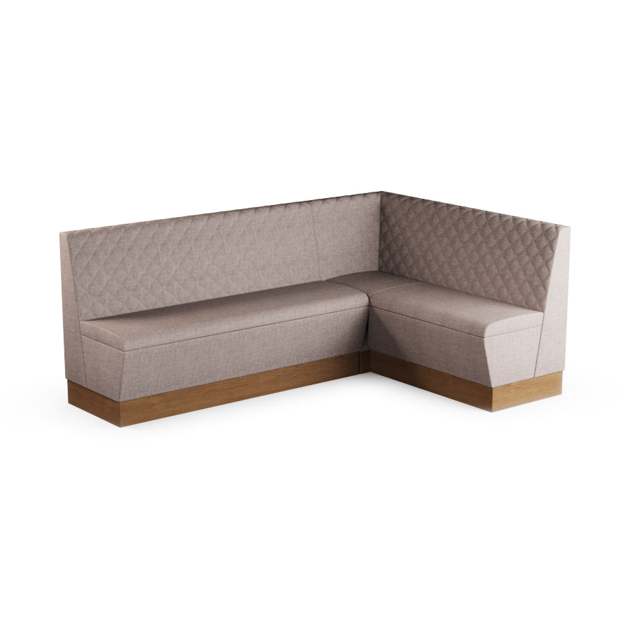 Large Corner Booth Set (Extended) - Quilted Back