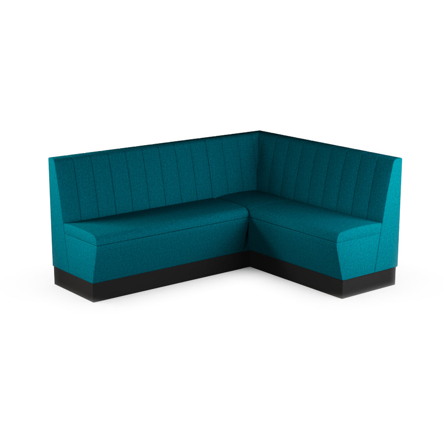 Medium Corner Booth Set (Extended) - Fluted Back