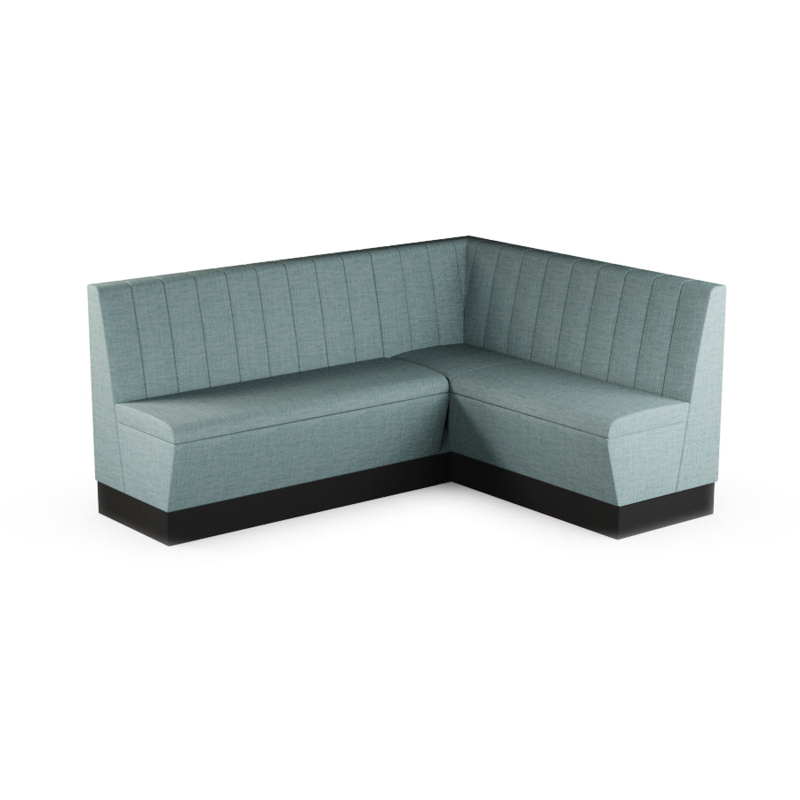 Medium Corner Booth Set (Extended) - Fluted Back