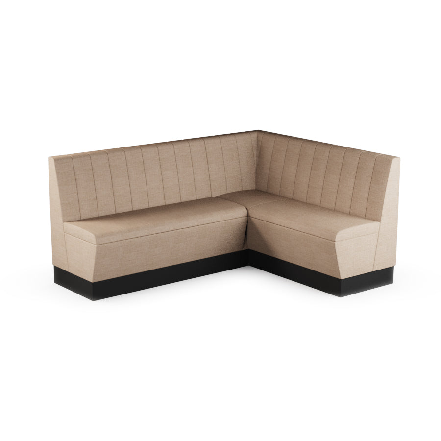 Medium Corner Booth Set (Extended) - Fluted Back
