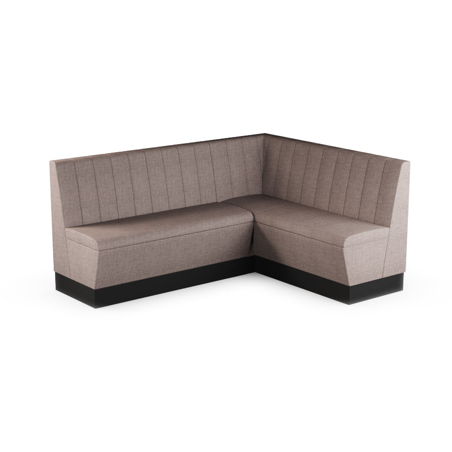 Medium Corner Booth Set (Extended) - Fluted Back