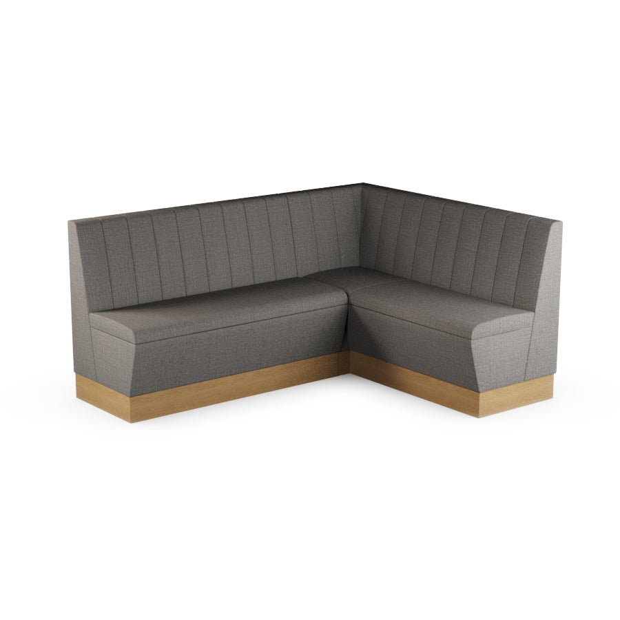 Medium Corner Booth Set (Extended) - Fluted Back