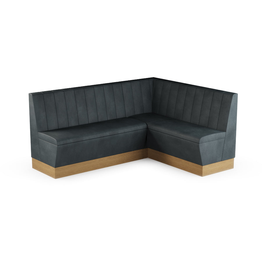 Medium Corner Booth Set (Extended) - Fluted Back
