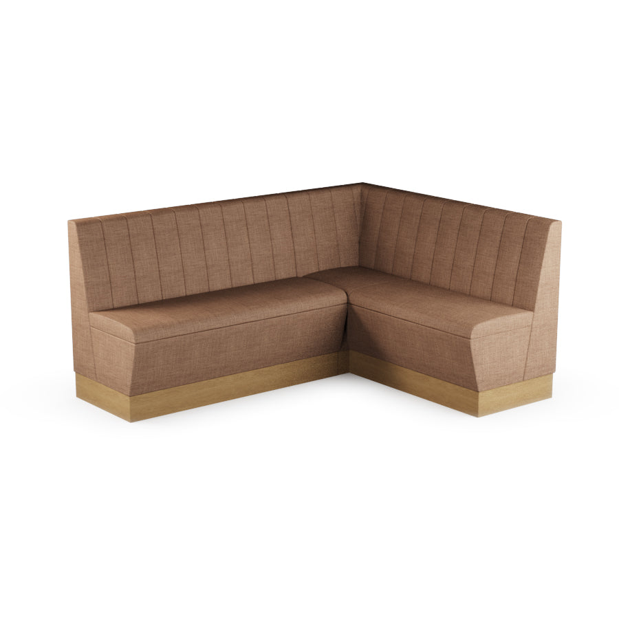 Medium Corner Booth Set (Extended) - Fluted Back
