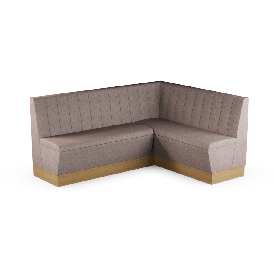 Medium Corner Booth Set (Extended) - Fluted Back
