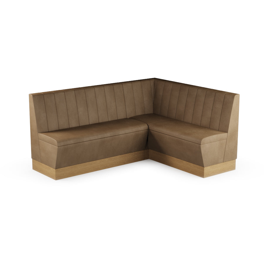 Medium Corner Booth Set (Extended) - Fluted Back