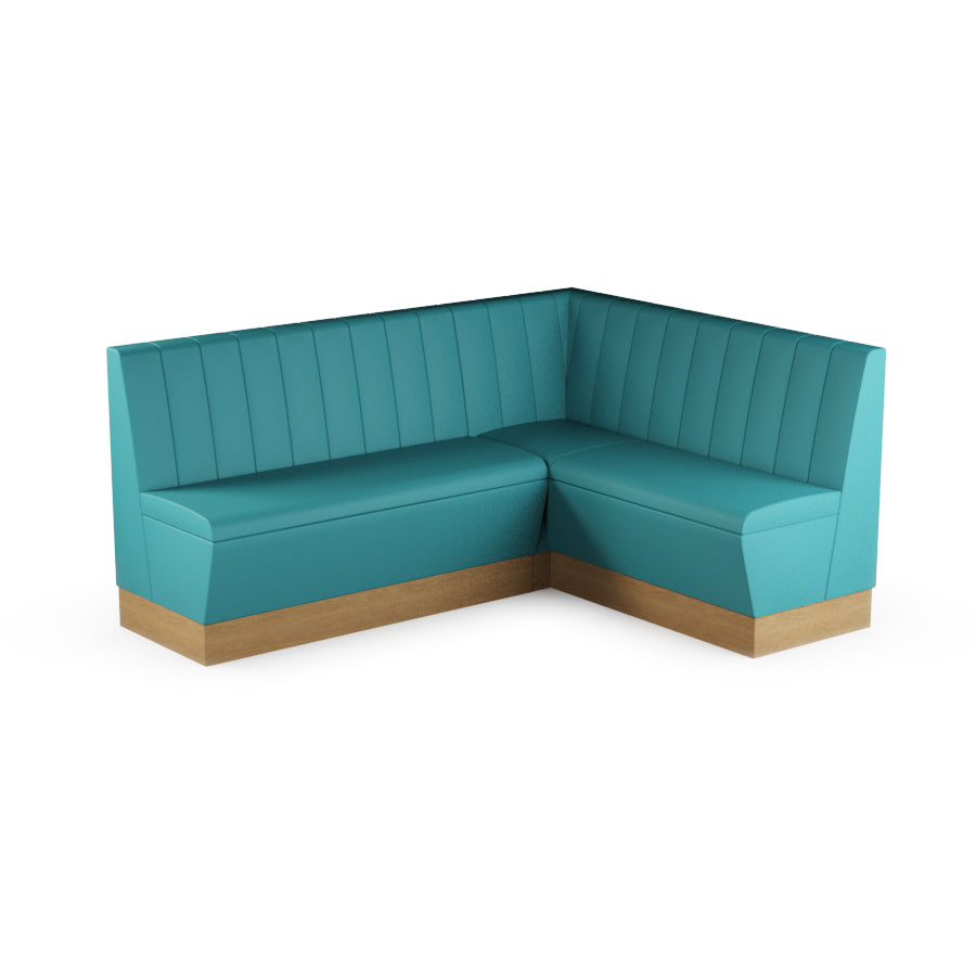 Medium Corner Booth Set (Extended) - Fluted Back