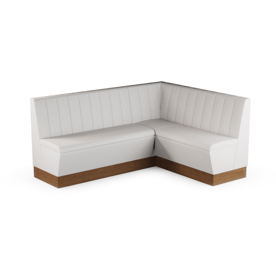 Medium Corner Booth Set (Extended) - Fluted Back