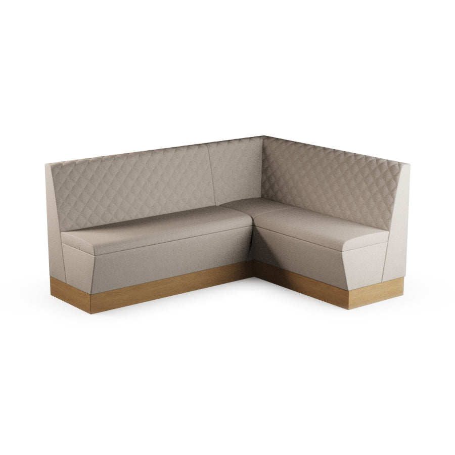 Medium Corner Booth Set (Extended) - Quilted Back