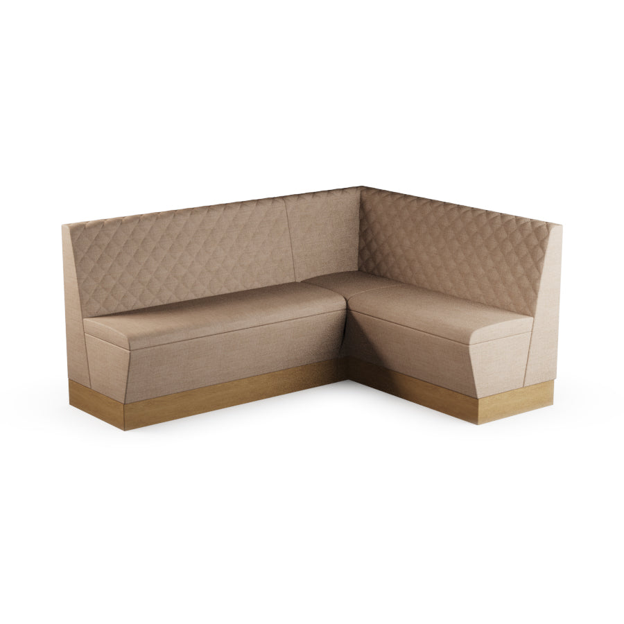 Medium Corner Booth Set (Extended) - Quilted Back