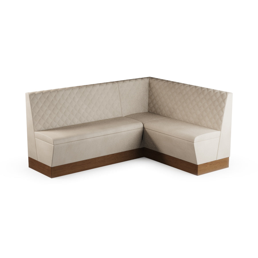 Medium Corner Booth Set (Extended) - Quilted Back
