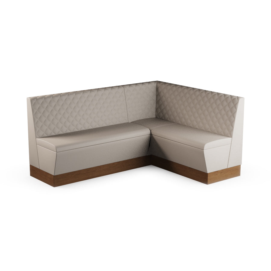 Medium Corner Booth Set (Extended) - Quilted Back