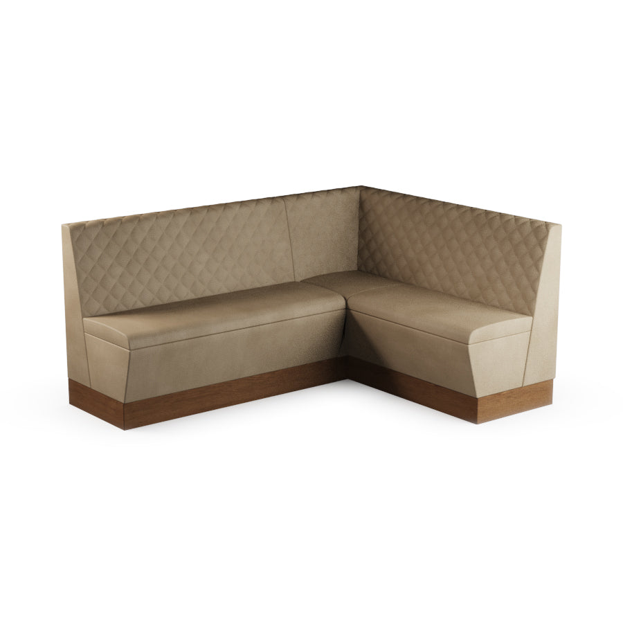 Medium Corner Booth Set (Extended) - Quilted Back
