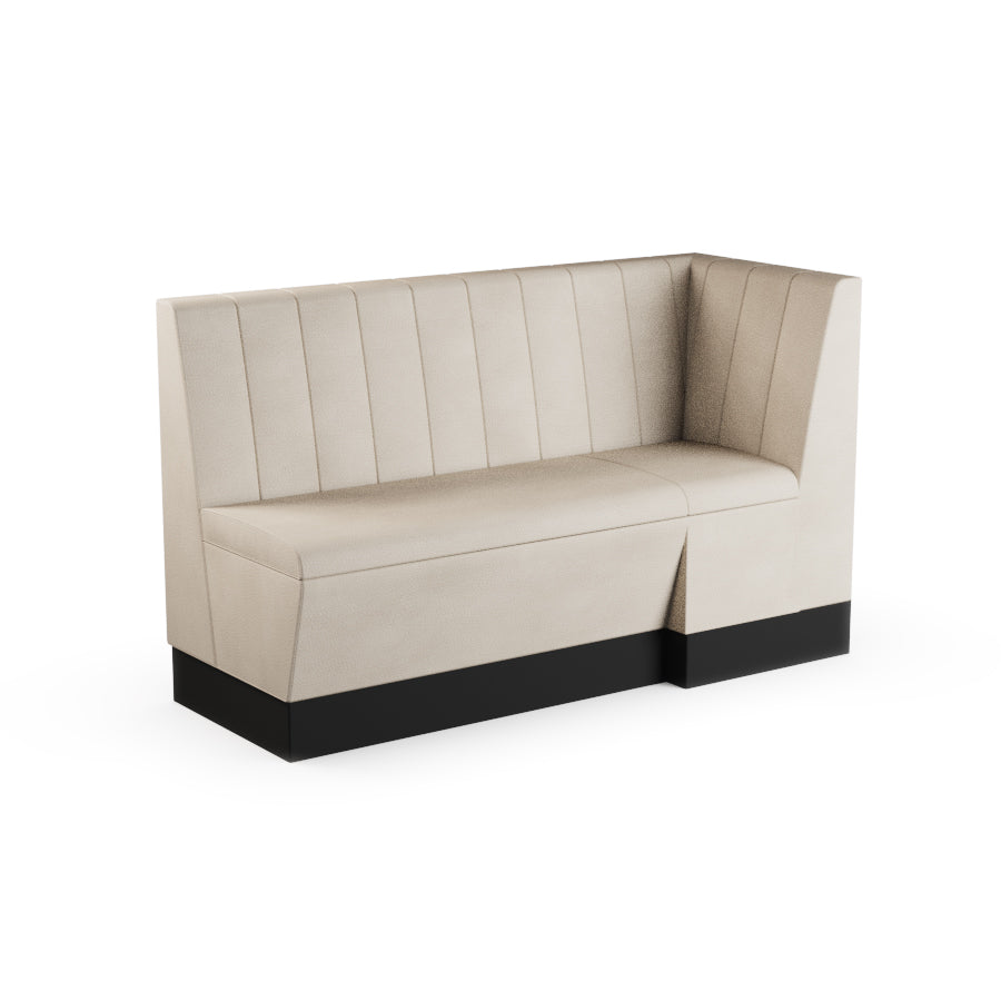 Large Extended Corner Booth Unit - Fluted Back