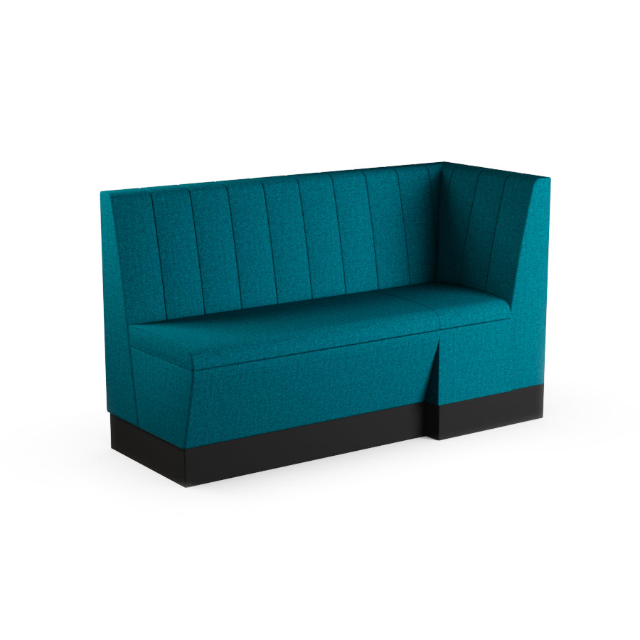 Large Extended Corner Booth Unit - Fluted Back