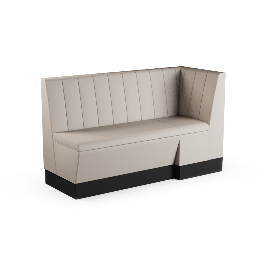 Large Extended Corner Booth Unit - Fluted Back