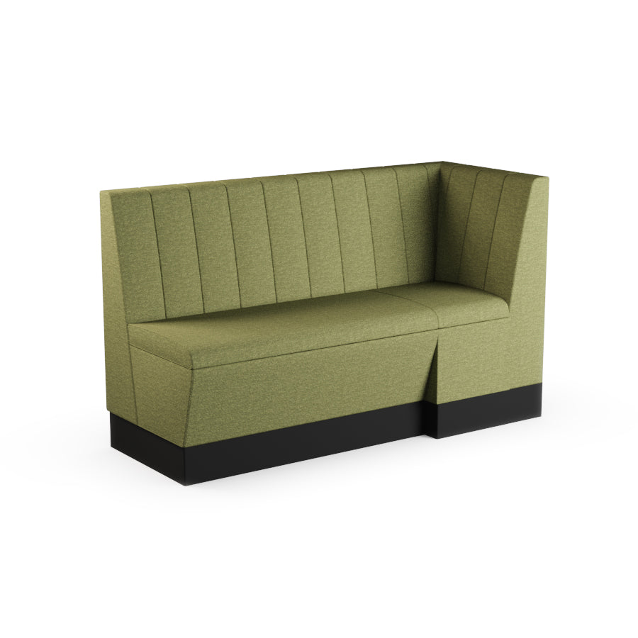 Large Extended Corner Booth Unit - Fluted Back