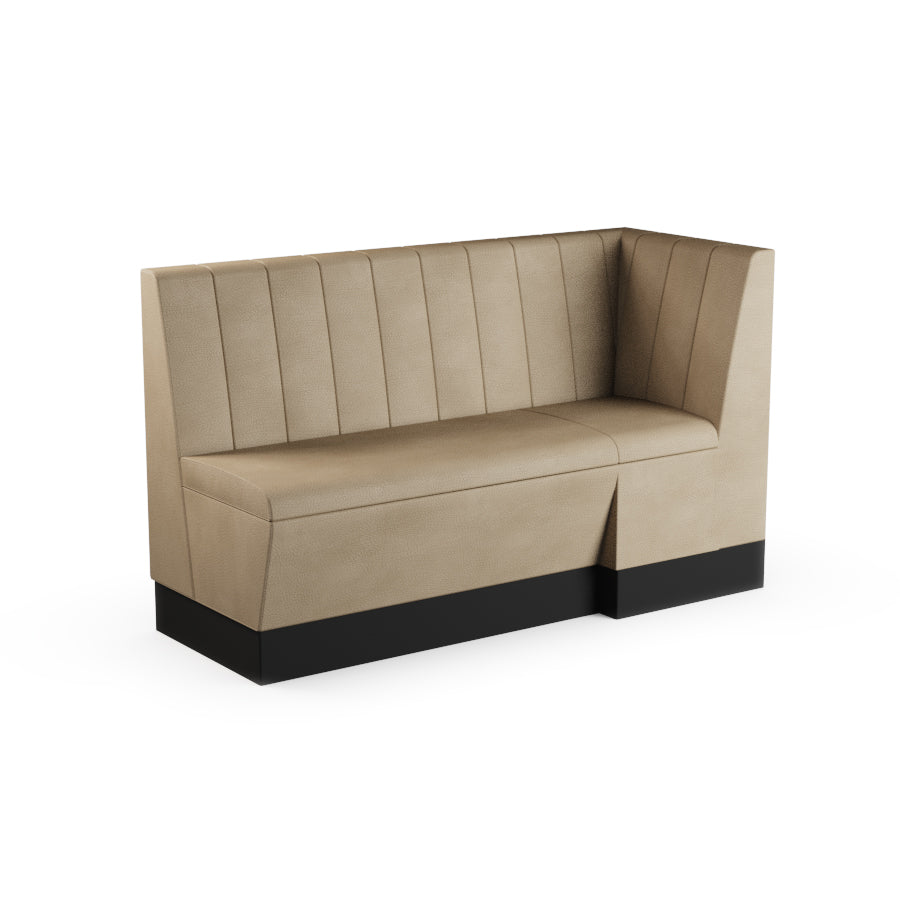 Large Extended Corner Booth Unit - Fluted Back