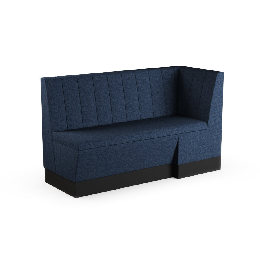 Large Extended Corner Booth Unit - Fluted Back