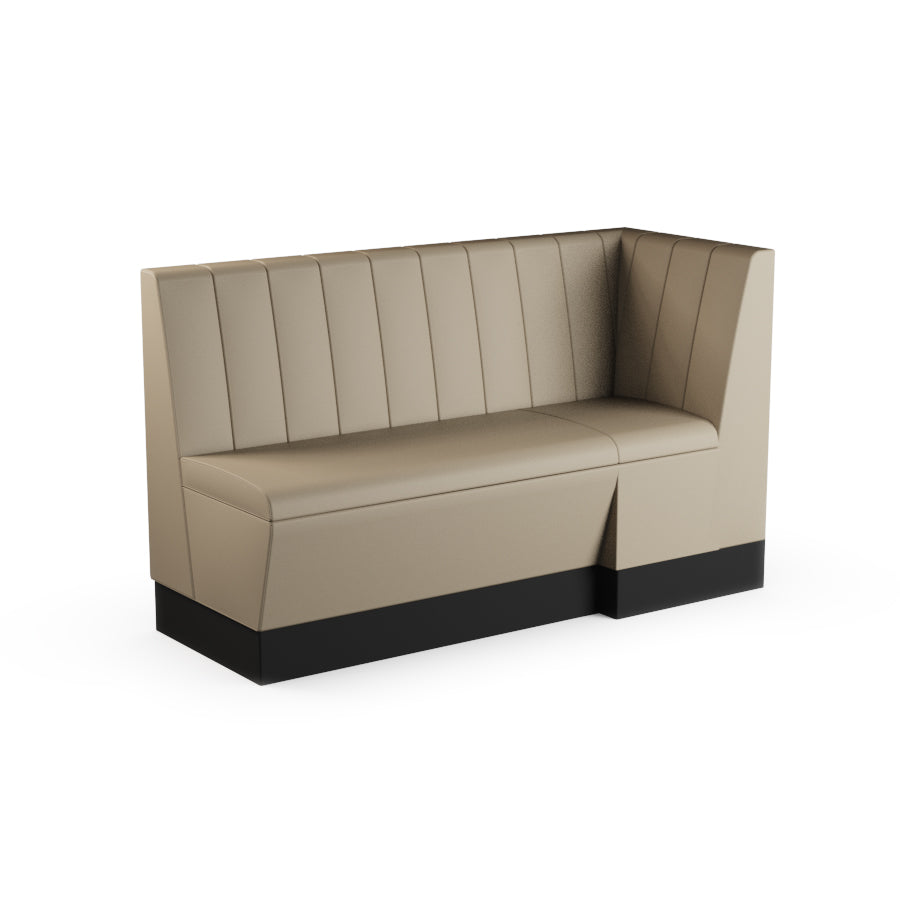 Large Extended Corner Booth Unit - Fluted Back