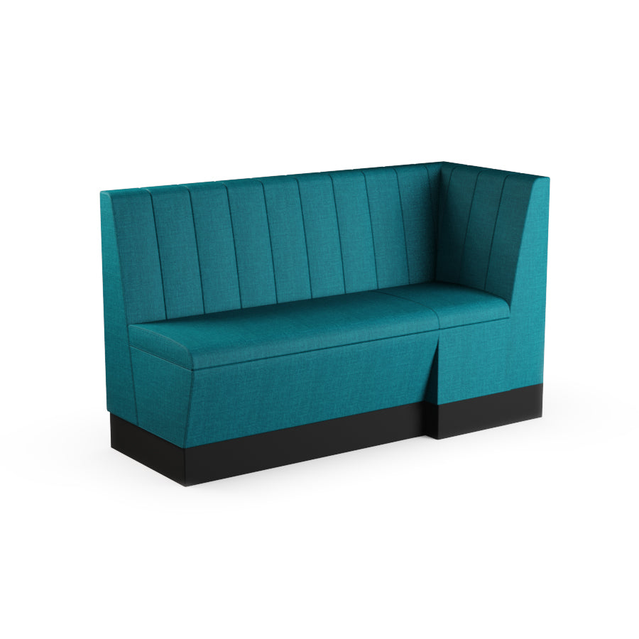 Large Extended Corner Booth Unit - Fluted Back