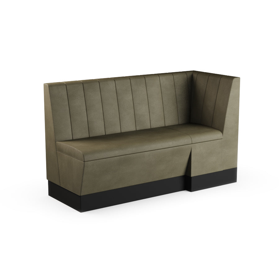 Large Extended Corner Booth Unit - Fluted Back