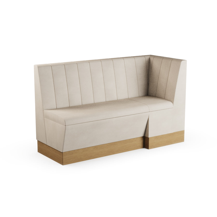 Large Extended Corner Booth Unit - Fluted Back