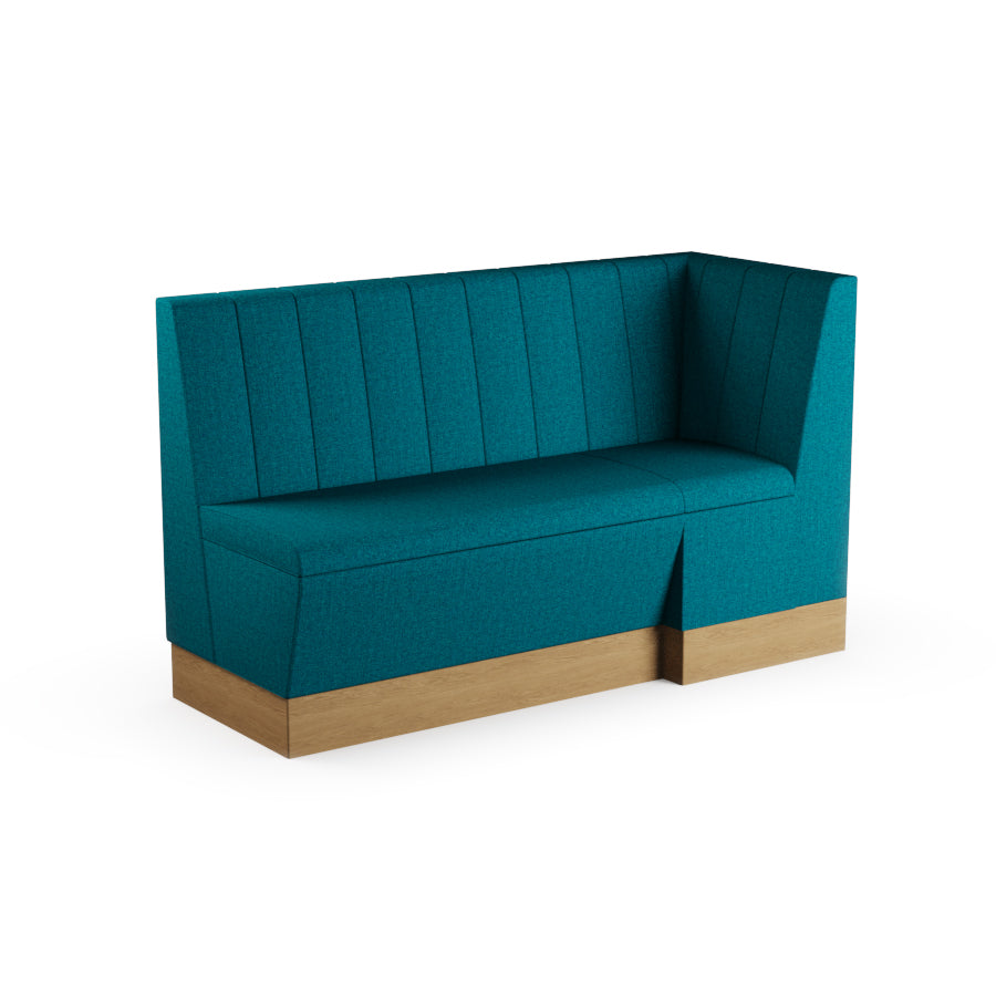Large Extended Corner Booth Unit - Fluted Back