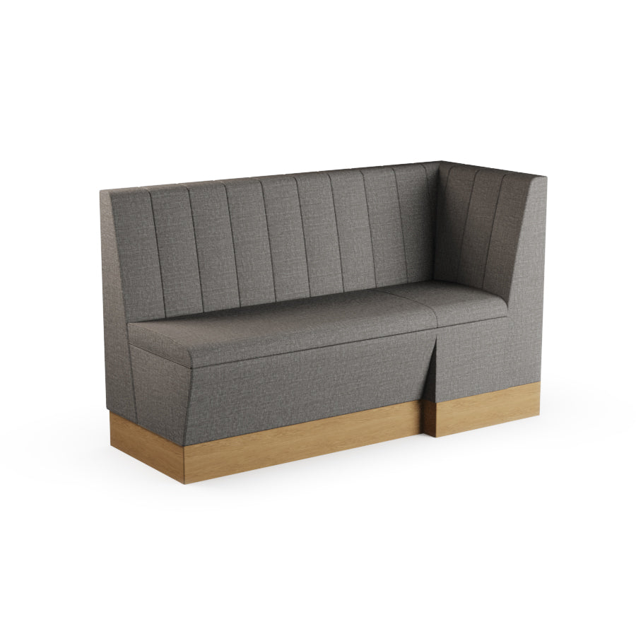 Large Extended Corner Booth Unit - Fluted Back