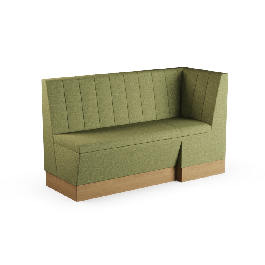Large Extended Corner Booth Unit - Fluted Back