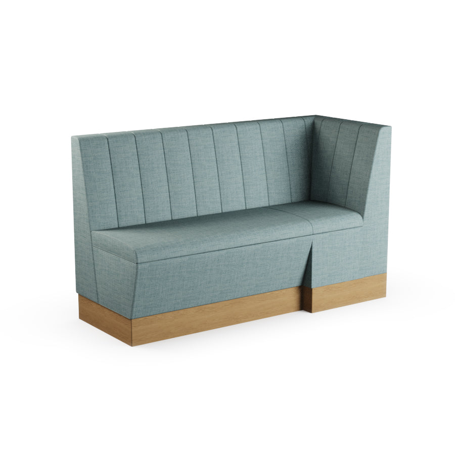 Large Extended Corner Booth Unit - Fluted Back