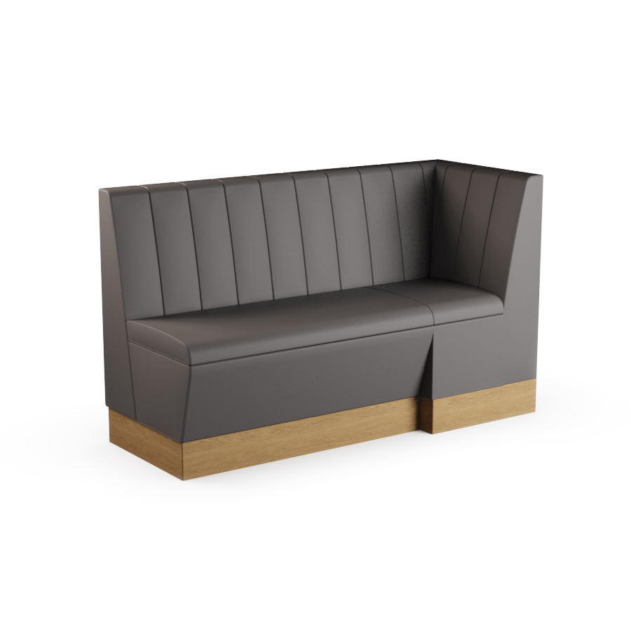 Large Extended Corner Booth Unit - Fluted Back