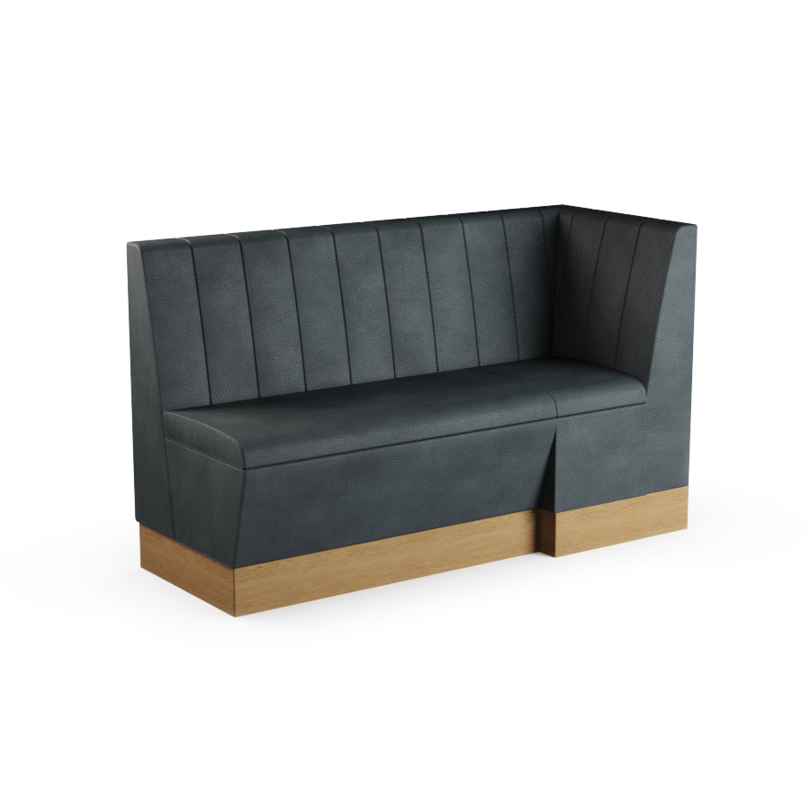 Large Extended Corner Booth Unit - Fluted Back
